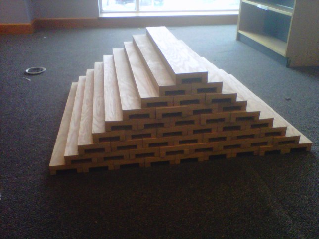 Shelf-backer pyramid